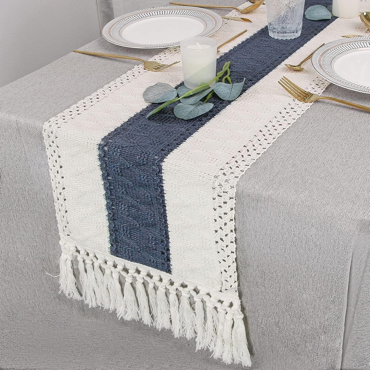 Jute tafelloper voor huis en tuin - Boho en rustieke stijl decoratie