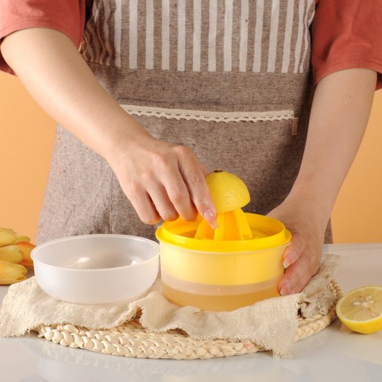 1 stuk - Multifunctionele citruspers - Eiwitscheider Sapfilter - Essentieel voor bakken en keuken - Food-grade materiaal drukpers - Lange levensduur - Geel — afbeelding 3