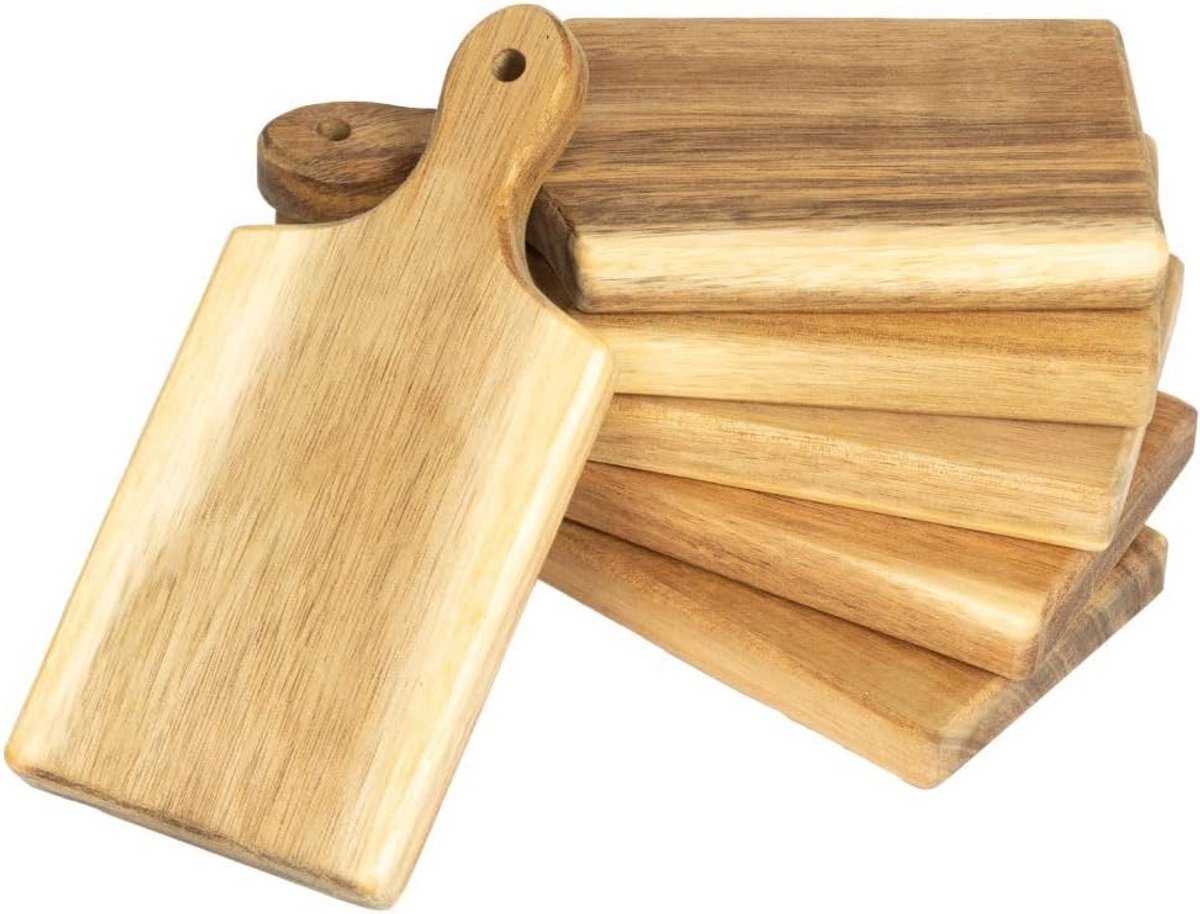Houten Serveerplankjes Set - Mini Tapas & Borrelplank