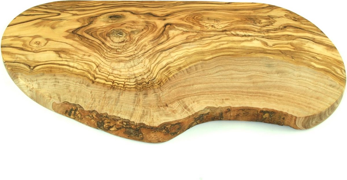 Stevige Rustieke Snijplank van Olijfhout - 35 cm Natuurlijk Hout
