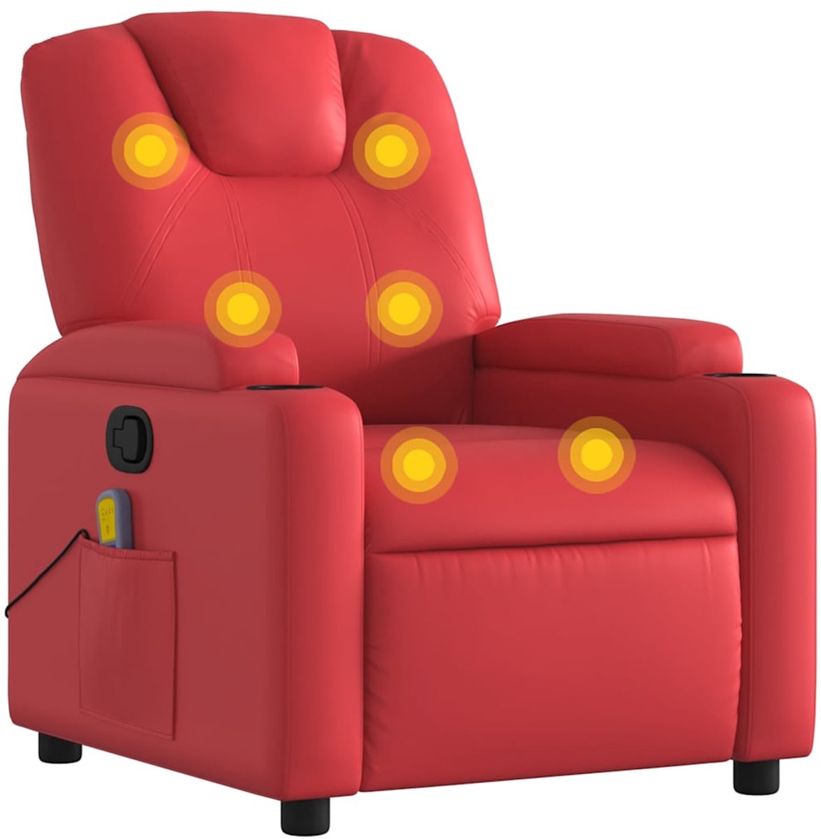 vidaXL Massagestoel - verstelbaar - kunstleer - rood