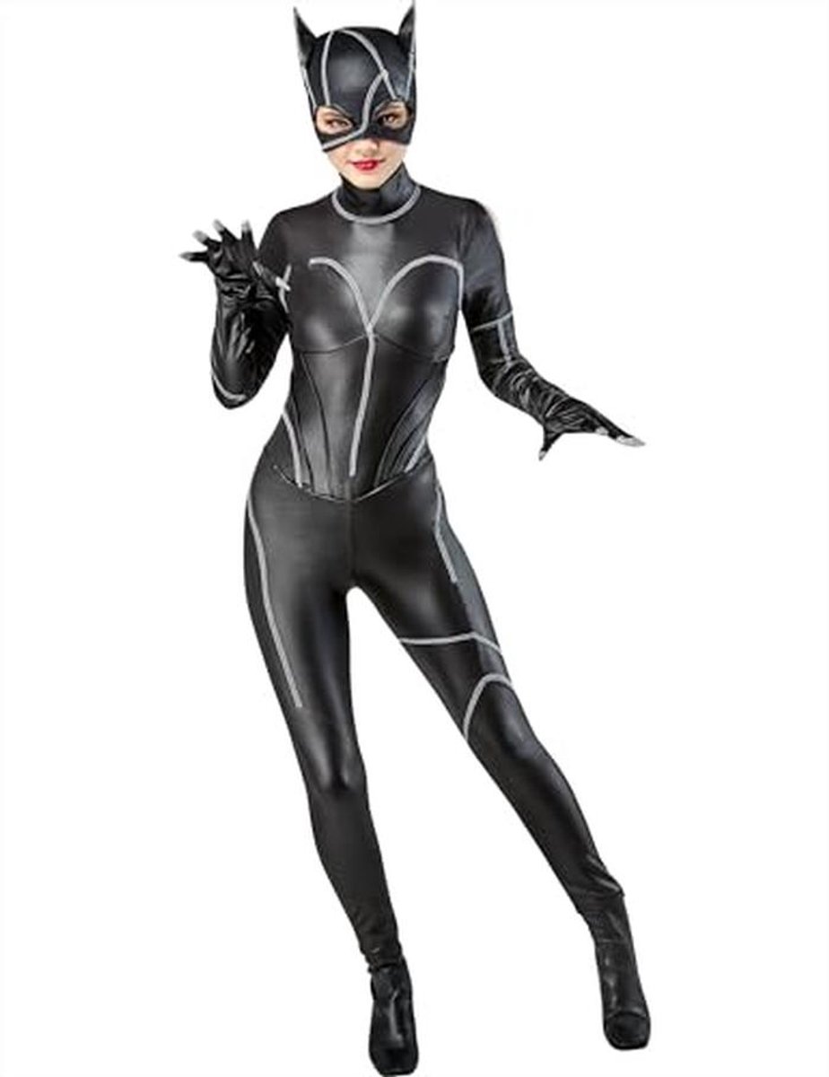 Deluxe Catwoman Kostuum voor Volwassenen met Handschoenen en Masker