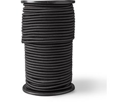SNURO Elastisch Touw / Shockcord / Bungeekoord 10mm x 100m Zwart - Extra Sterk & Weerbestendig - voor Tent, Dekzeil, Camping & Aanhangwagen