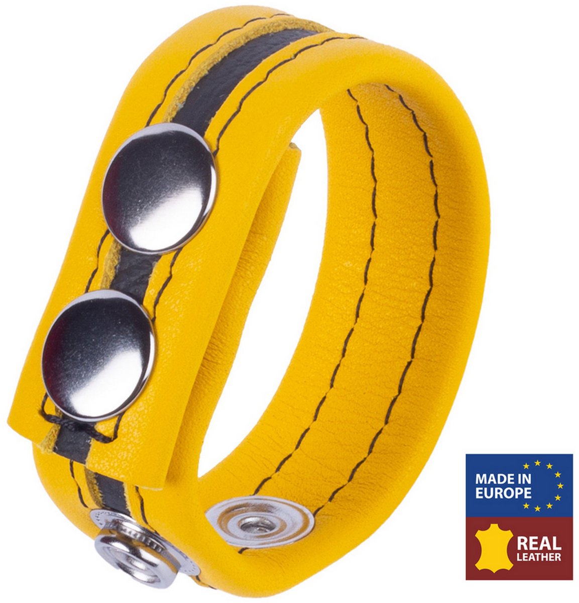 Red Leather - Tippy - Leren Cockring - Geel