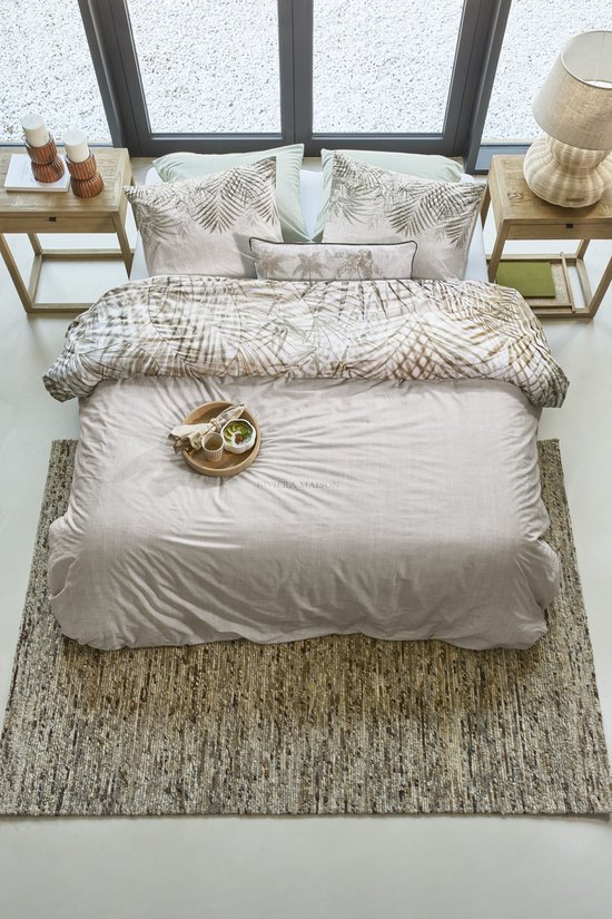 Rivièra Maison Palm Shade dekbedovertrek - Eenpersoons - 140 x 200/220 cm - Naturel — afbeelding 5