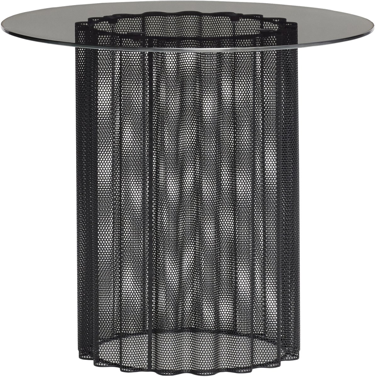 Hübsch Hubsch Bijzettafel metaal/glas - zwart