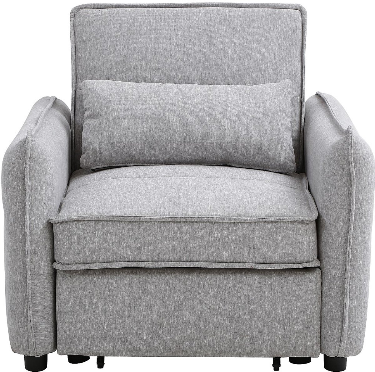Vente-unique Slaapfauteuil in lichtgrijze stof FENORA Lichtgrijs