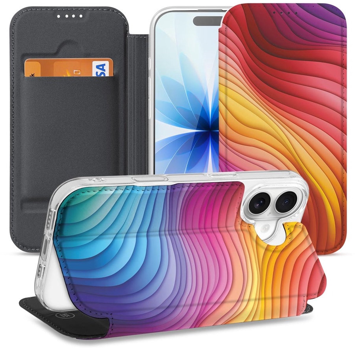 Bookcase Apple iPhone 17 Regenboog
