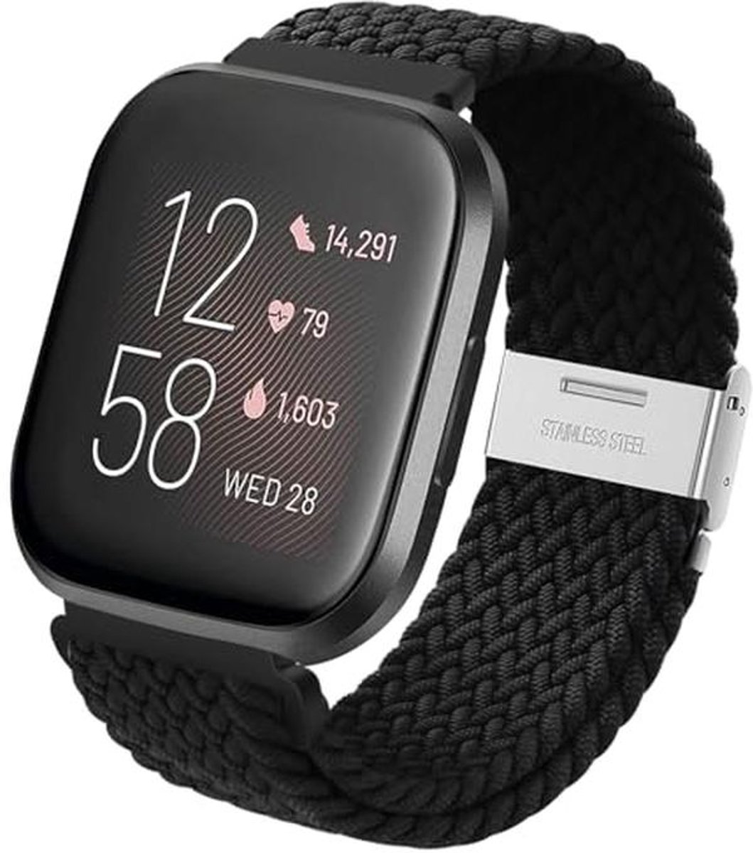 Nylon Sport Armband voor Versa 2 - Elastische Loop Band voor Dames en Heren