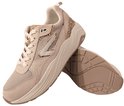 Lichtbruine sneakers met luipaardprint details