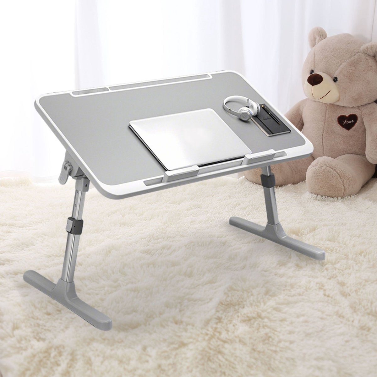 Ergonomische Laptop Bedtafel – In Hoogte en Hoek Verstelbaar – Voor 11–17 Inch Laptops