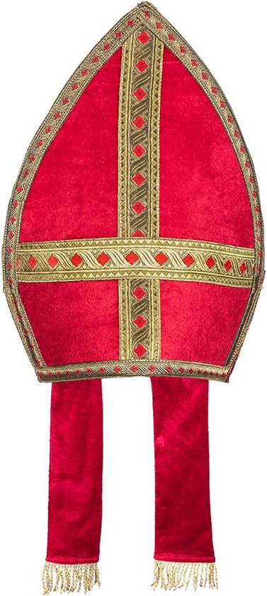 Sint Nicolaasmuts Rood en Goud voor Carnaval en Feesten