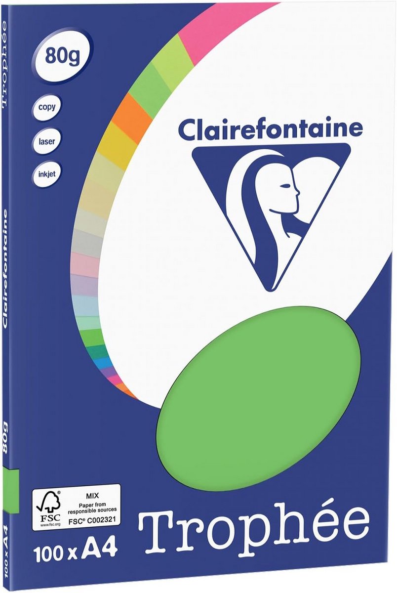 Printerpapier Kopieerpapier DIN A4 80g 100 Vel Meigroen