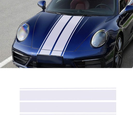 Universele Auto Motorkap Sticker Racing Strepen Vinyl Exterieur ...