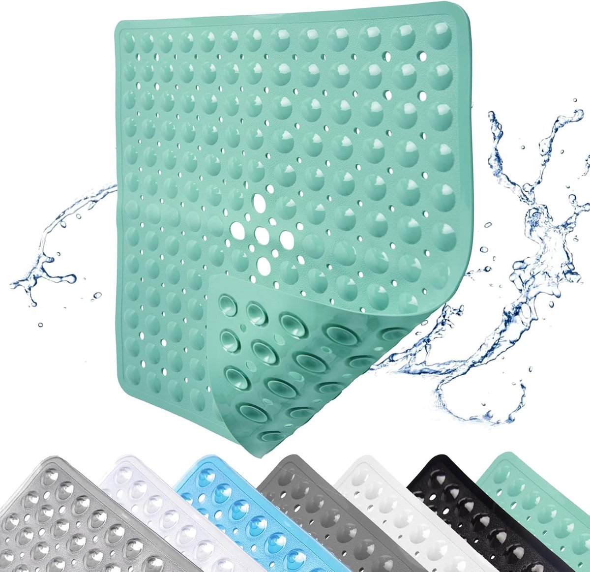 Antislip Douchemat met Zuignappen 53x53 cm Vierkant Groen