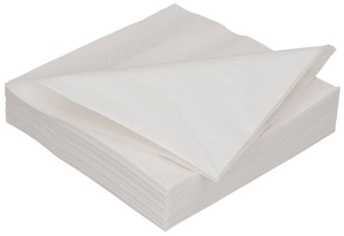 Servet airlaid economy 24x24cm wit 1/4 vouw 2400 stuks