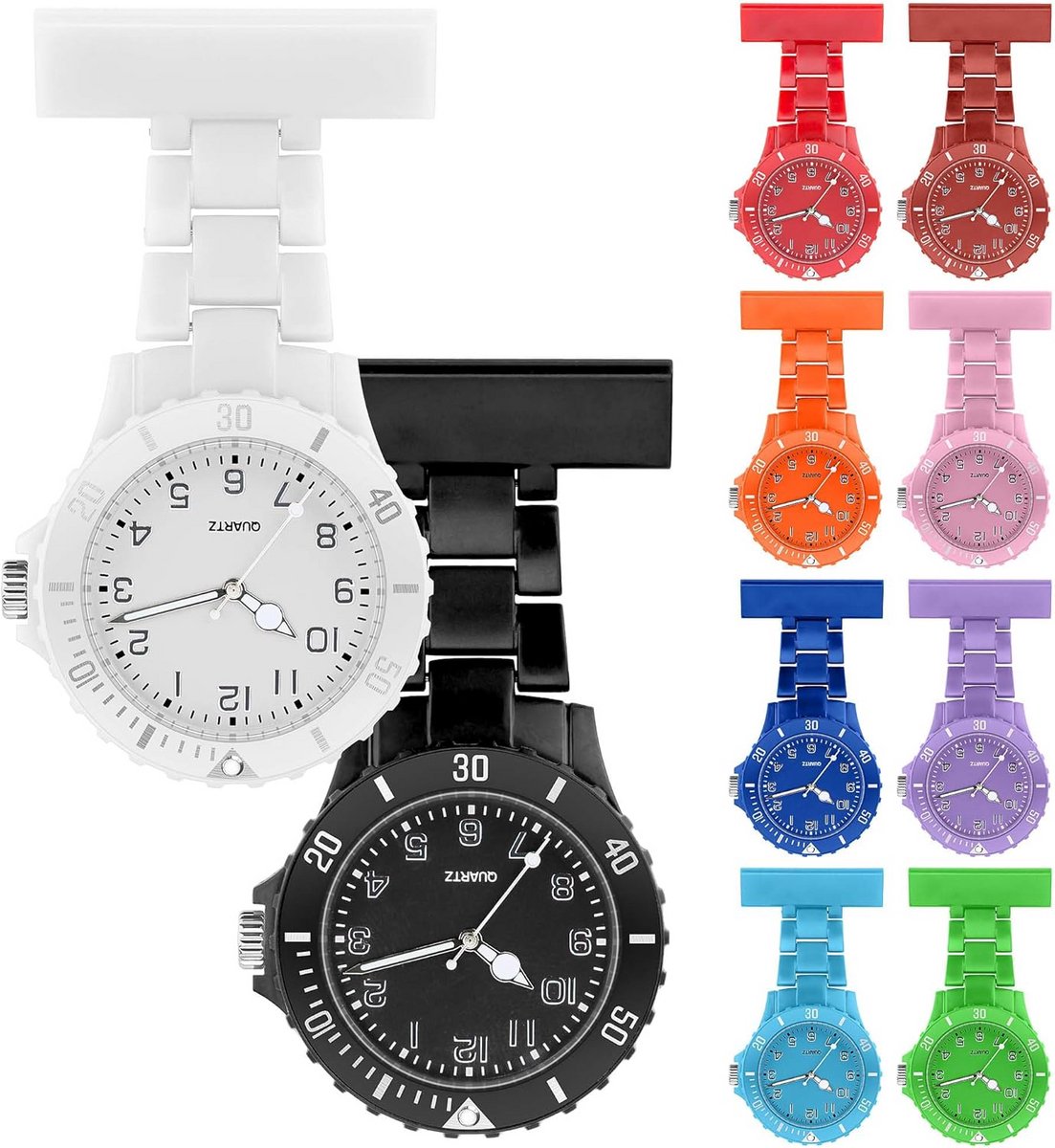 Verpleegstershorloge met Speld voor Zorgprofessionals - Analoge Zakhorloge