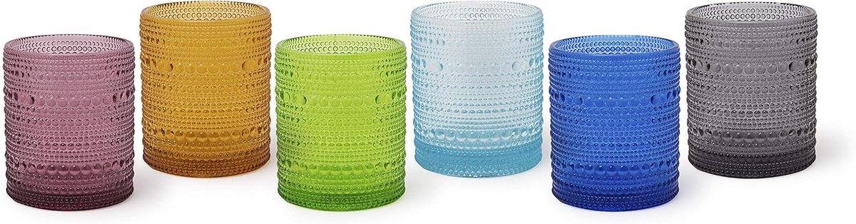Set van 6 multifunctionele drinkglazen voor diverse dranken