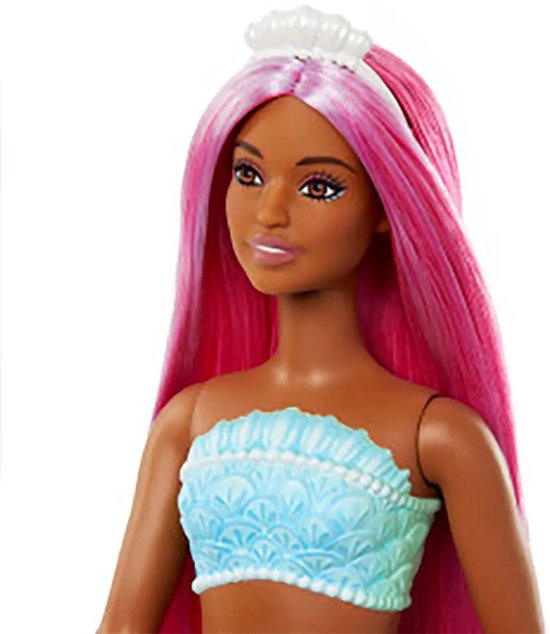 Barbie Zeemeermin - Met magenta haar - 32 cm - Barbiepop van Barbie — afbeelding 2