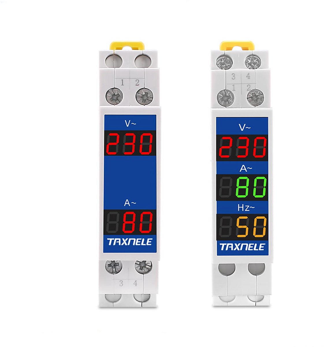 Dinatrail Spannings- en Stroommeter met LED-indicator AC 80-500V 100A