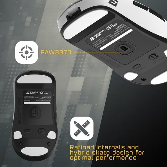 Draadloze Gaming Muis Lichtgewicht 19000 DPI Optische Switches Voor Claw Grip — afbeelding 3