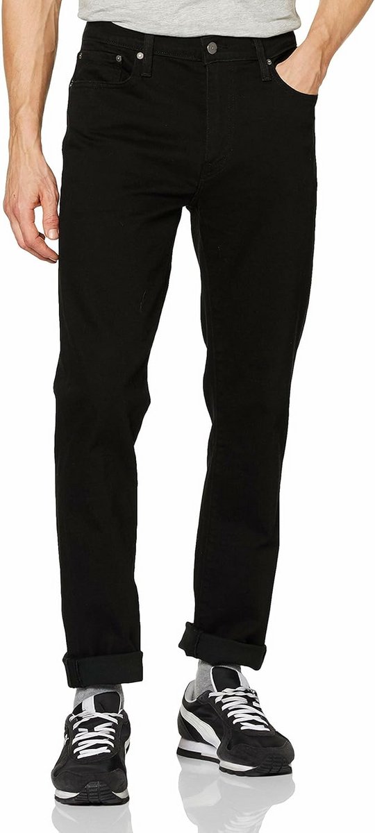Heren Slim Fit Jeans in Donkere Was