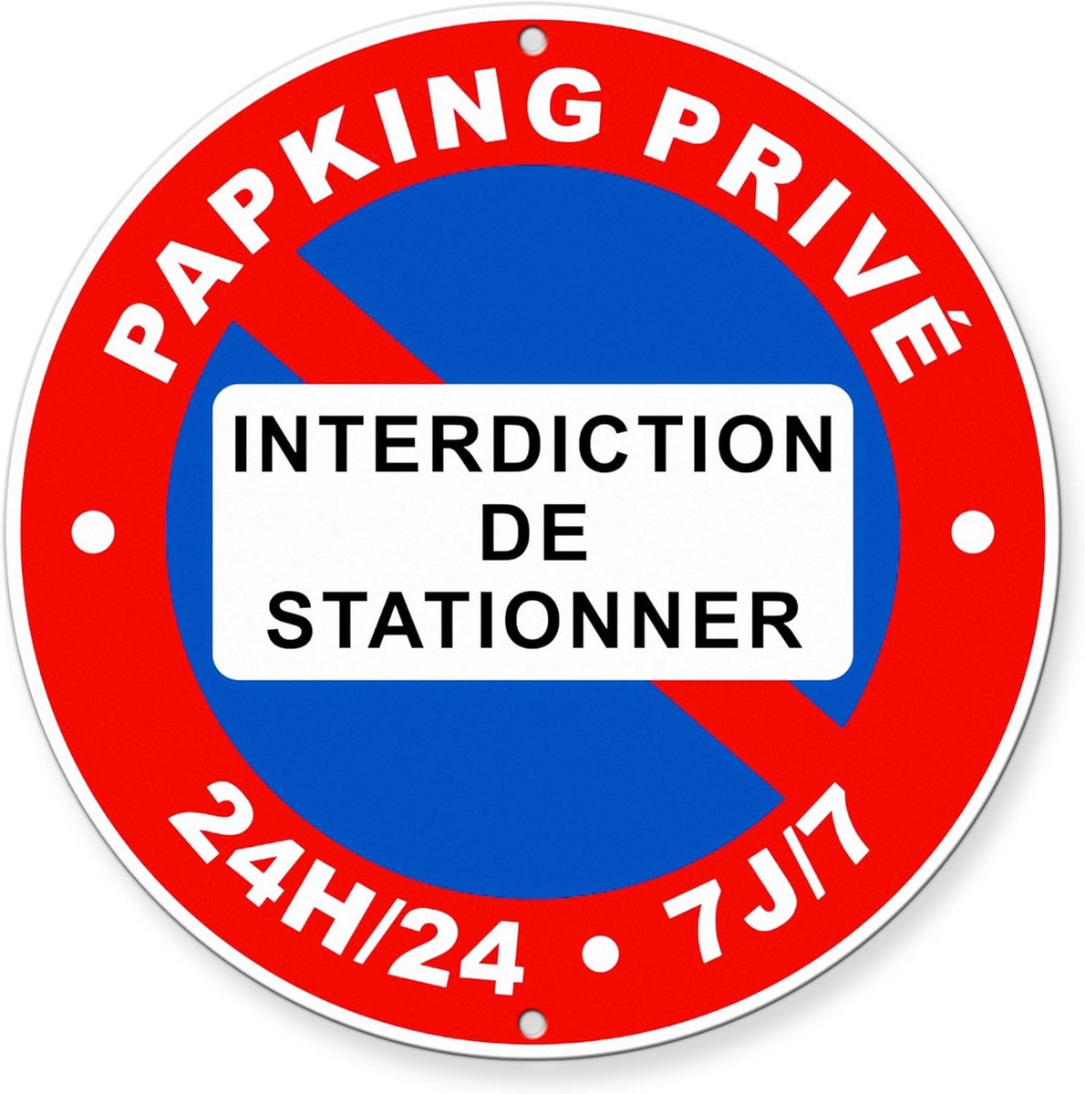 Parkeerverbodsbord Privé Parkeerplaats 30 cm Reflecterend Aluminium Bewegwijzering 24/7 Weerbestendig