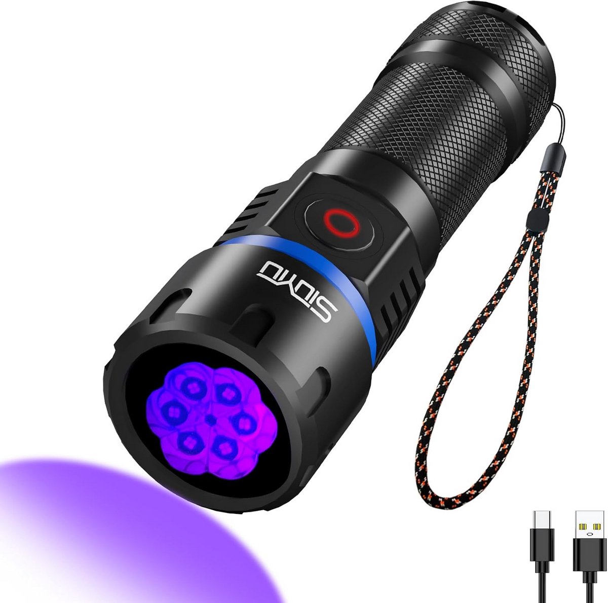 Krachtige UV Zaklamp 365nm Zwart Licht USB-C Oplaadbaar & Waterdicht