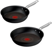 Tefal Experience - Pannenset - 24/28 cm - Fusion Core - Anti-aanbaklaag - Inductie - Geschikt voor gebruik met metalen spatels