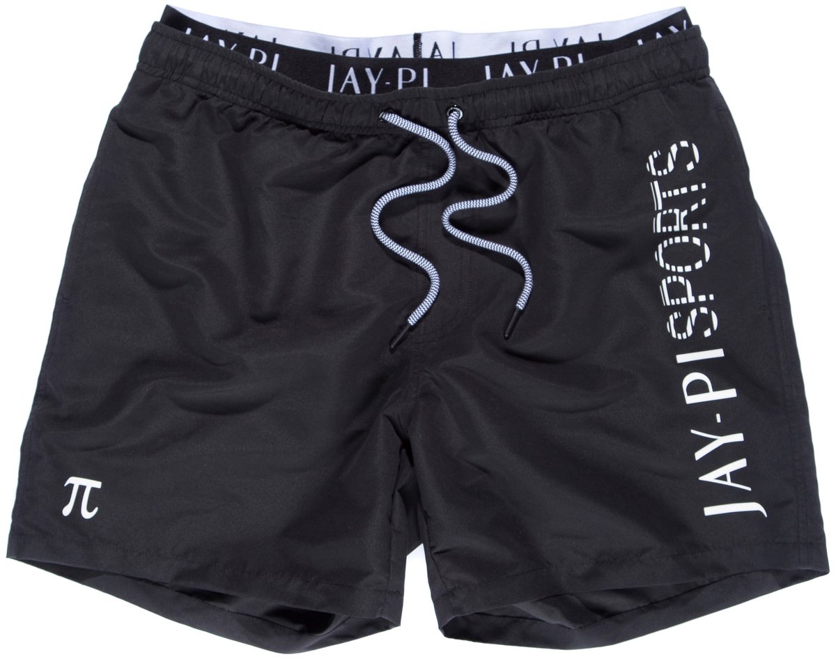 JAY-PI - Heren - Zwembroek beachwear elastische band - Zwart - Maat 5XL