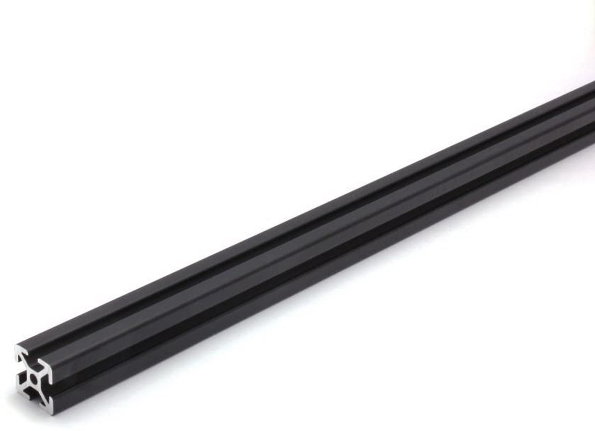 Zwart Aluminium Profiel 20x20 L I-Type Sleuf 5 - Precisie op Maat Gezaagd