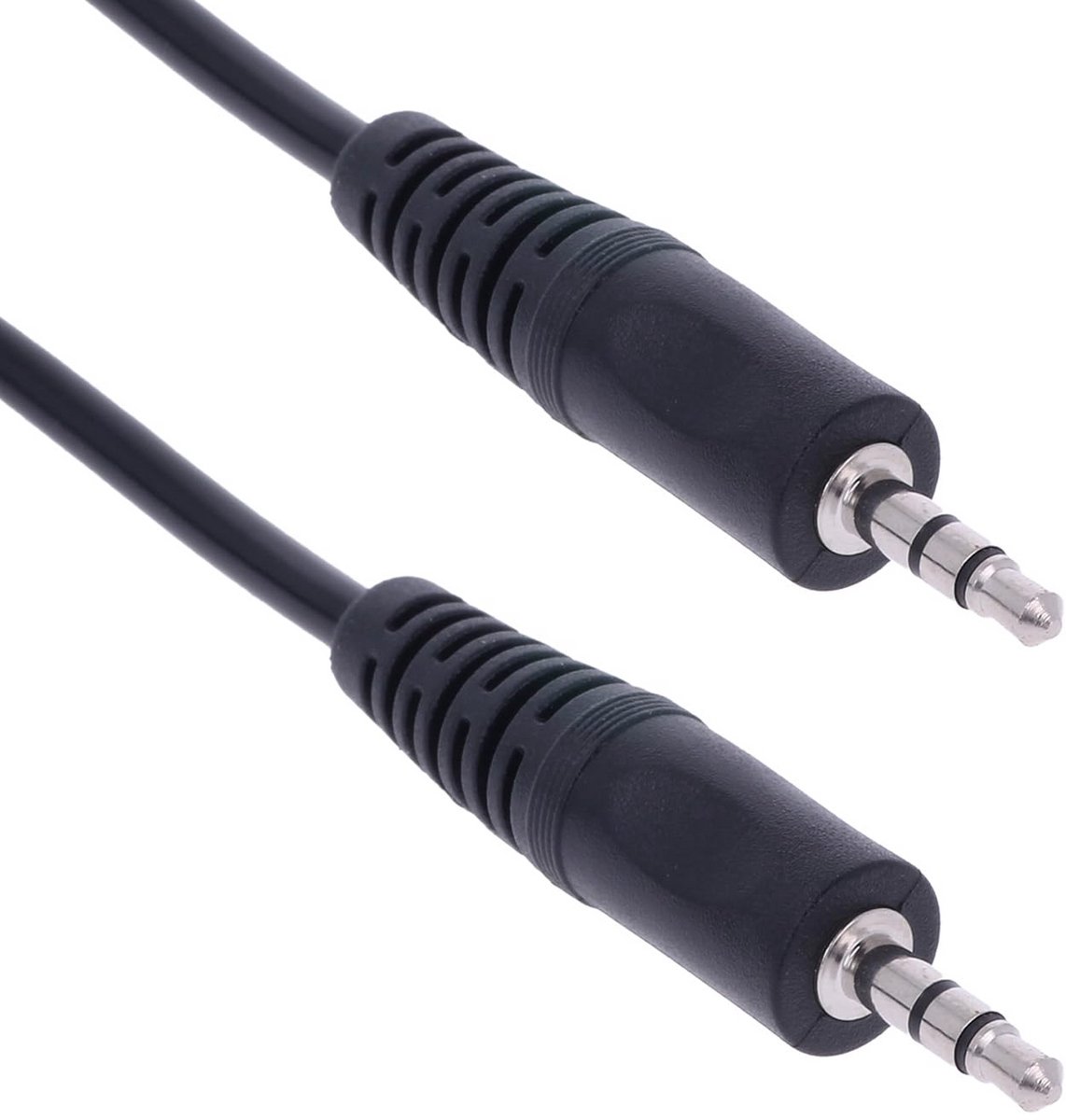 Stereo Audio Kabel AUX 3.5mm Mannelijk naar Mannelijk 1.5 Meter Zwart