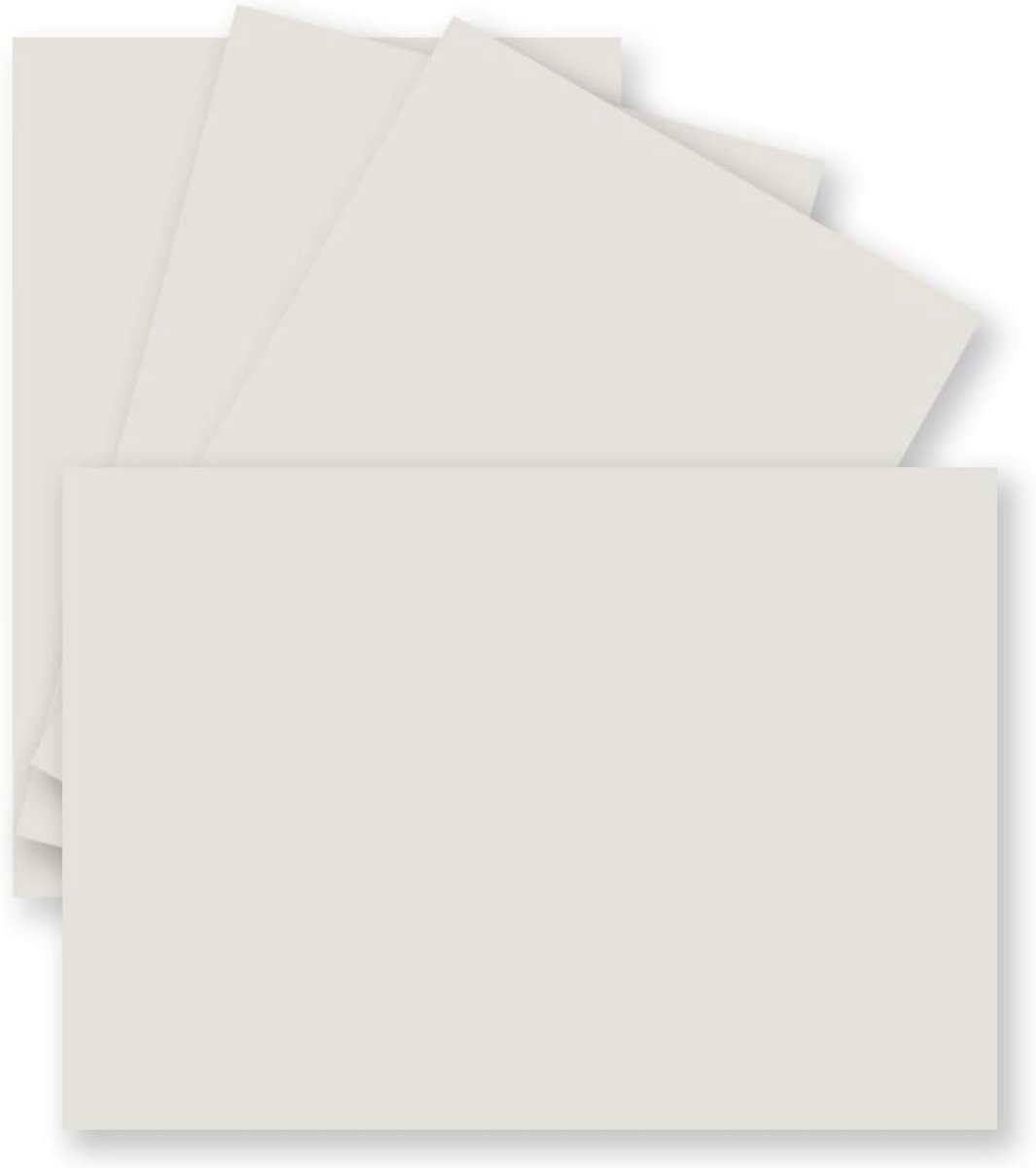 200 Enkele Kaarten DIN B6 12x17 cm Lichtgrijs 240 g/m² Karton Voor Knutselen en Kaarten Maken