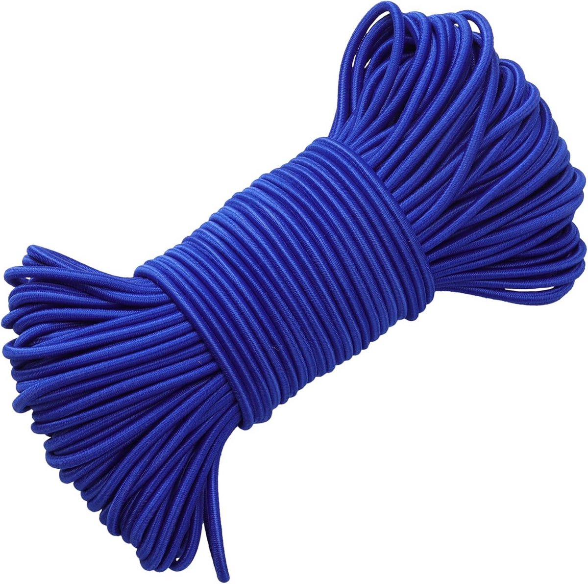 Elastisch Koord 30 Meter - 3mm Dik Bungee Touw Blauw - Spanelastiek op Maat voor Afdekzeil