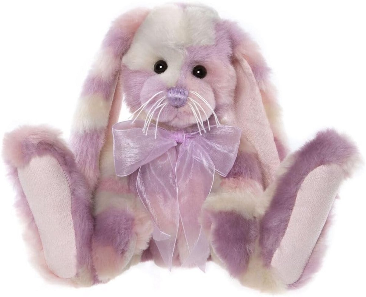 Pluchen Konijn Roze en Lila 30 cm - Zacht Knuffeldier voor Kinderen