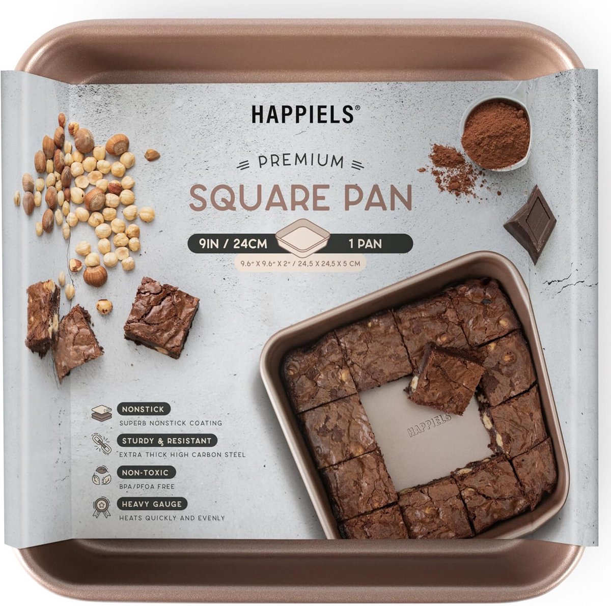 Vierkante Bakvorm 23 cm voor Brownies en Cakes