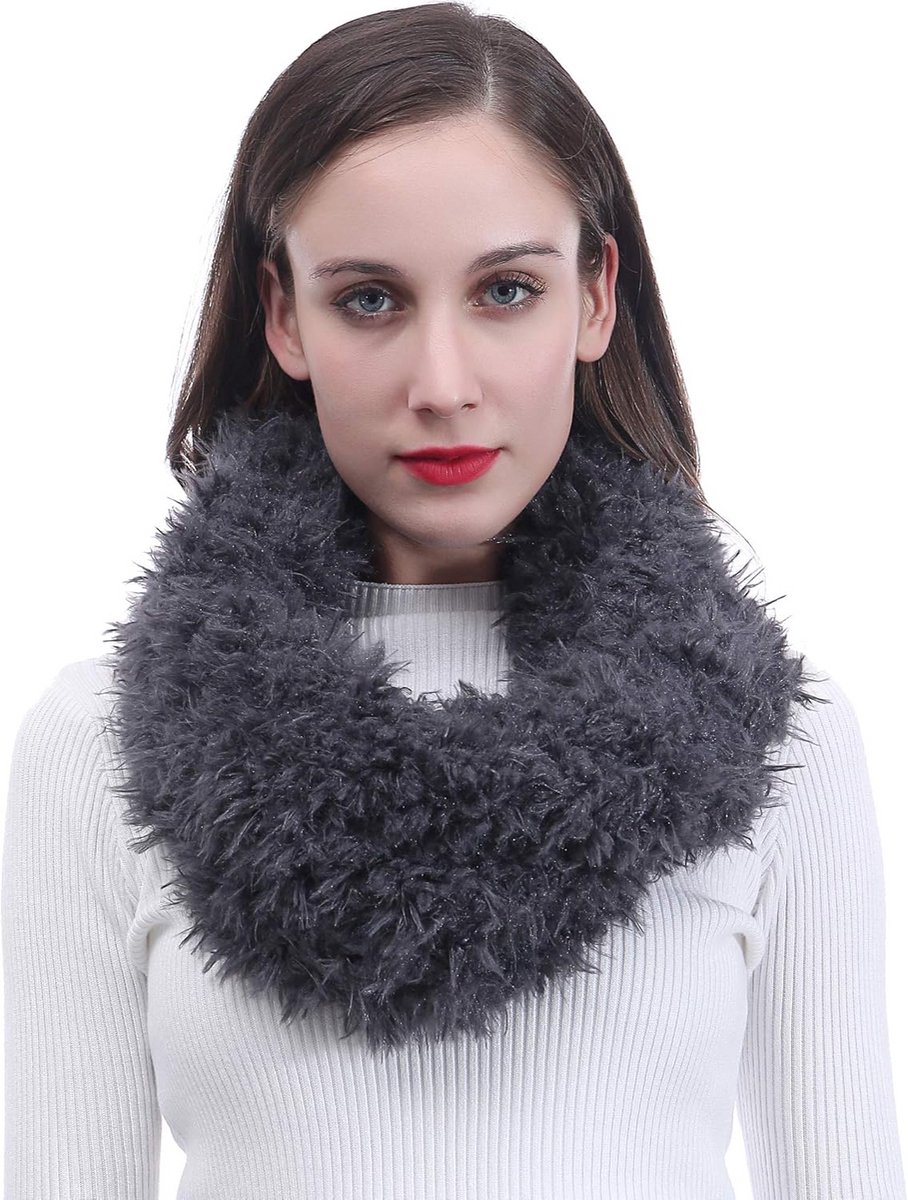 Dames Winter Sjaal Snood Luxe Imitatiebont