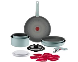 Tefal Ingenio Halo Ecalyptus - Pannenset - 15-delig - Inclusief Deksel - Pan Beschermers - Handgrepen