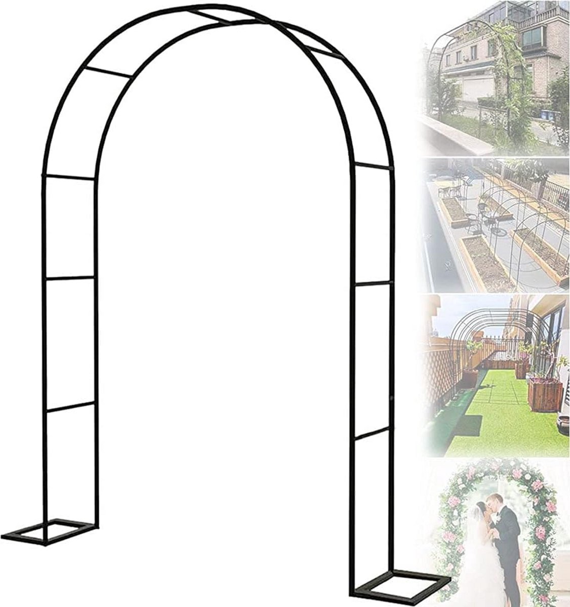 Robuuste Metalen Tuinboog voor Klimplanten, Prieel voor Bruiloften en Tuindecoratie
