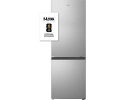 ETNA KCV343RVS - Koel/vriescombinatie - RVS - Heldere LED verlichting - Automatisch ontdooien - Energieklasse C - Geluidsniveau 39 dB(A)