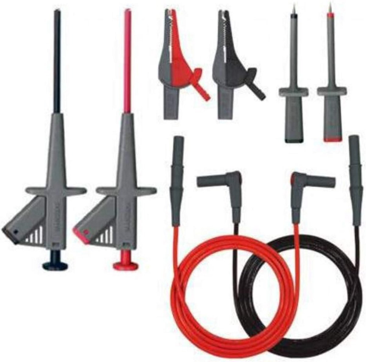 Professionele Veiligheids Meetkabel Set - Rood en Zwart