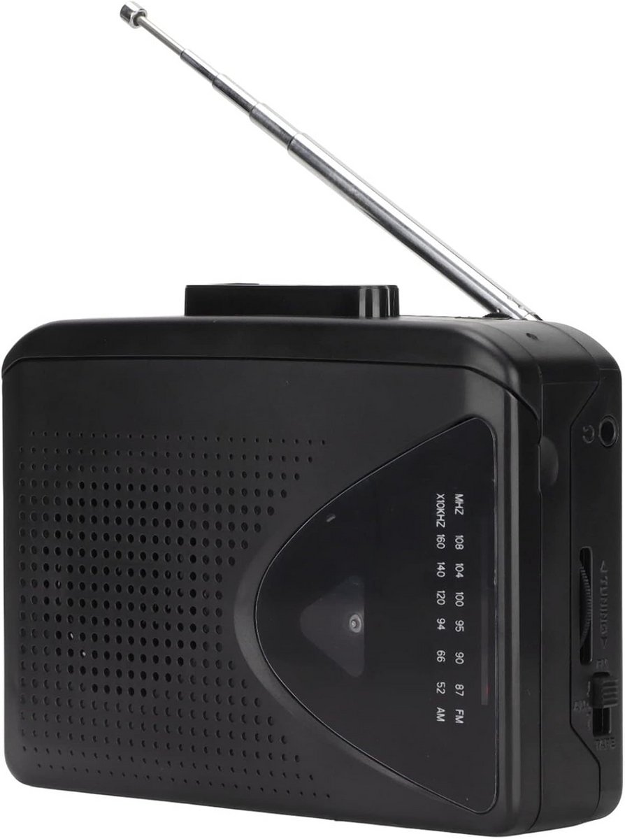 Draagbare Cassettespeler met FM/AM Radio en Ingebouwde Luidspreker