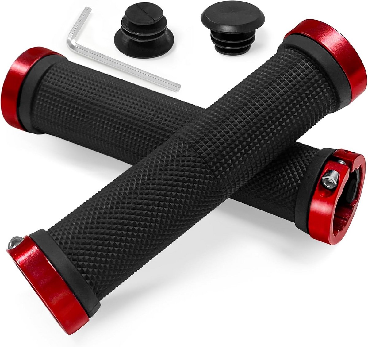 Ergonomische Fietshandgrepen Rubber - Antislip Stuurhandvatten voor Mountainbike, Scooter en BMX (22 mm)
