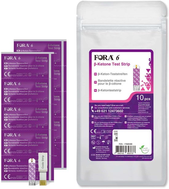 FORA 6 Ketonen Teststrips (10 stuks)
