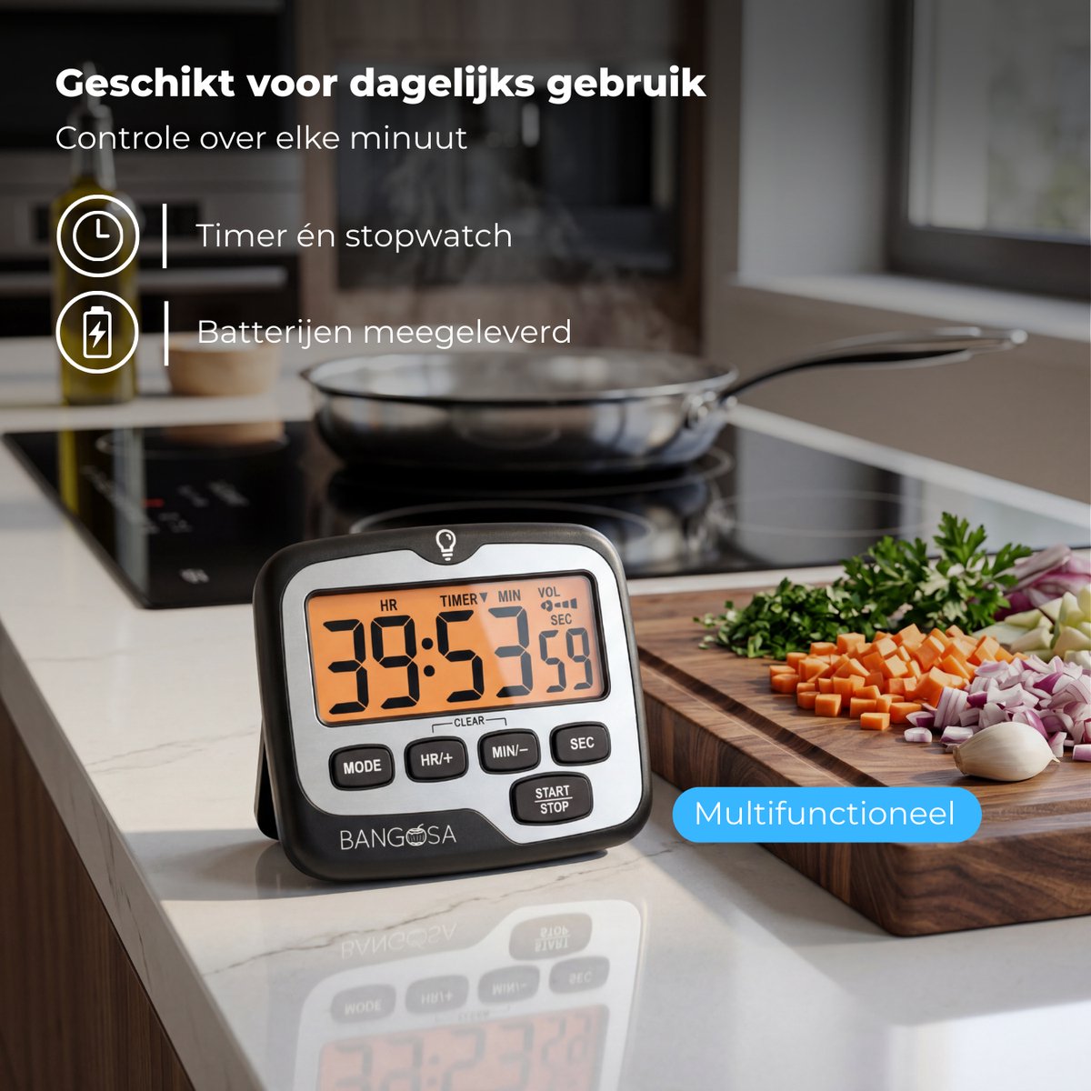 Zerodis Digitale Keukentimer, Magnetische Countdown