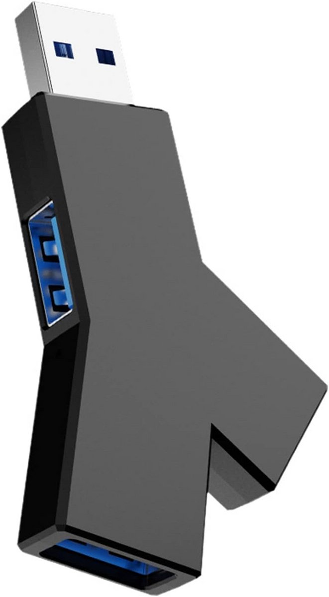 3-Poorts USB Hub met USB 2.0 en USB 3.0 voor Laptop en PC