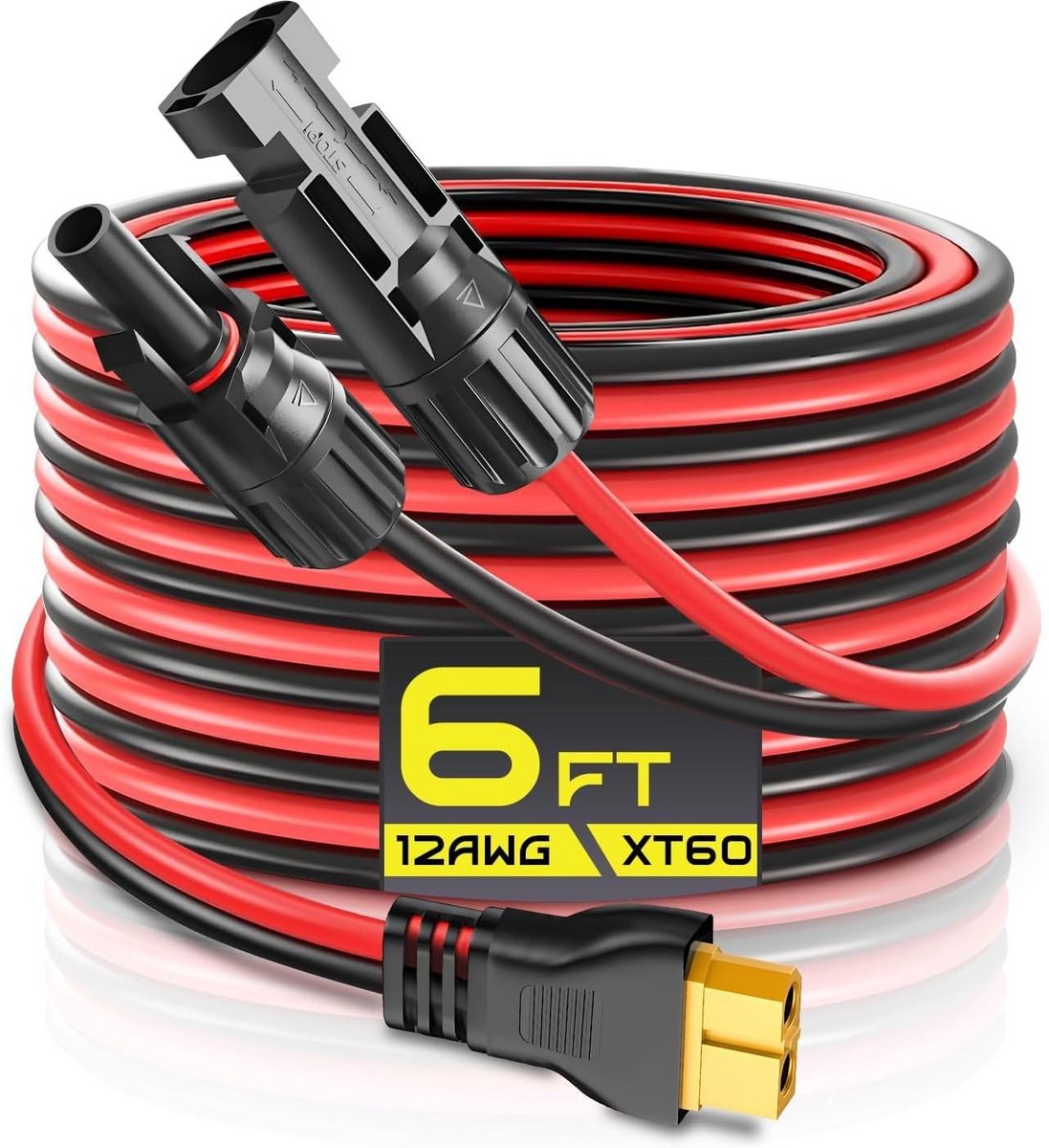 Zonnepaneel naar XT60 Adapterkabel 12AWG Verlengsnoer voor Accu en Powerstation