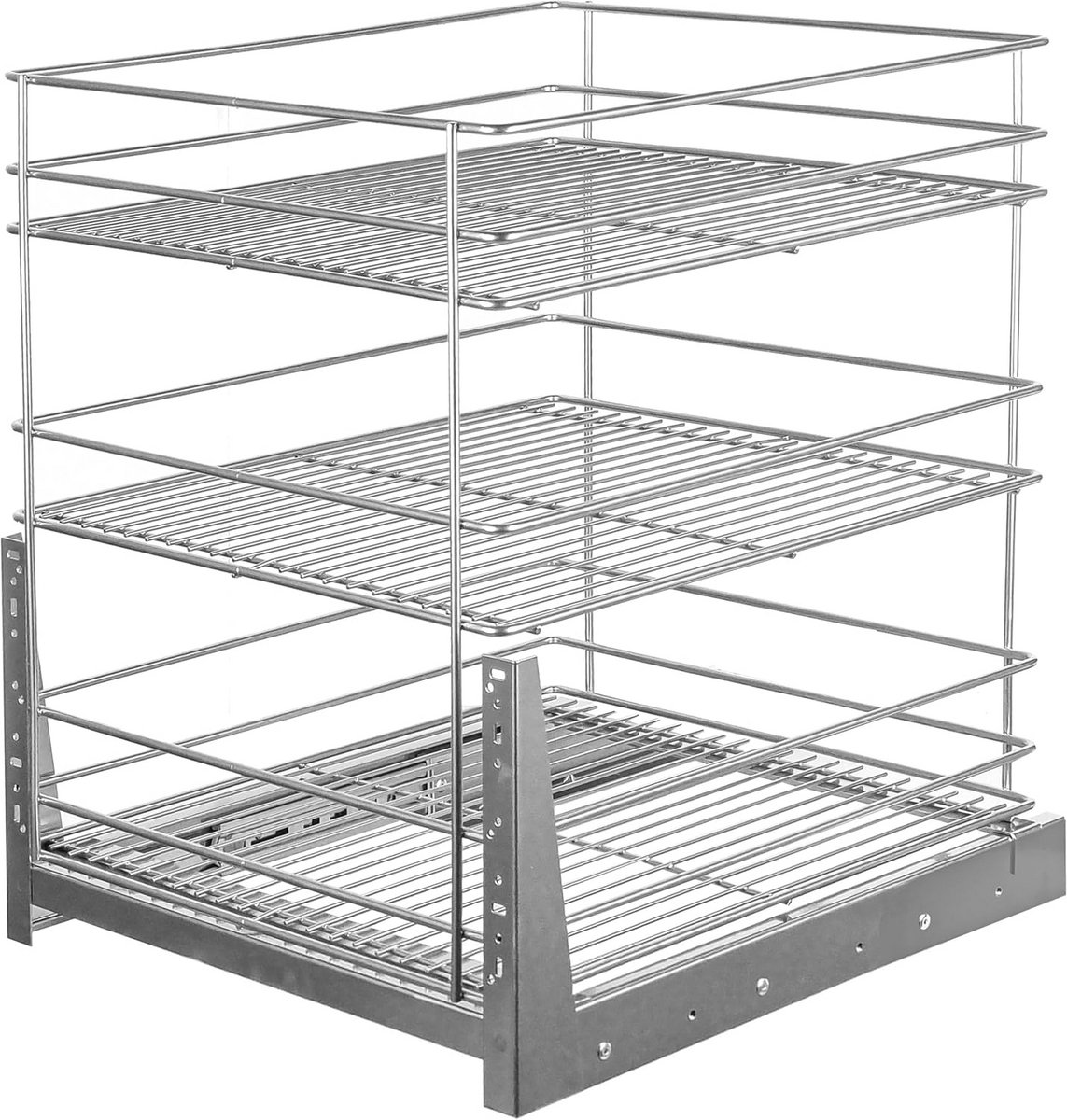 Uitschuifbare Keukenladeset 3 Planken voor Kastbreedte 50 cm met Soft Close