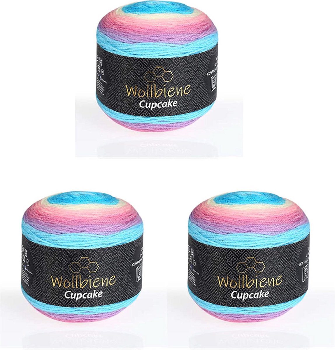 Gradient Breigaren en Haakgaren Pastel Blauw Roze 450g voor Babydekens