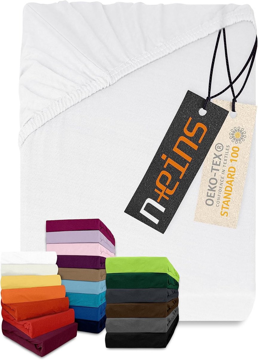 Comfortabel Jersey Hoeslaken van 100% Katoen voor 80-90 x 190 cm Matras